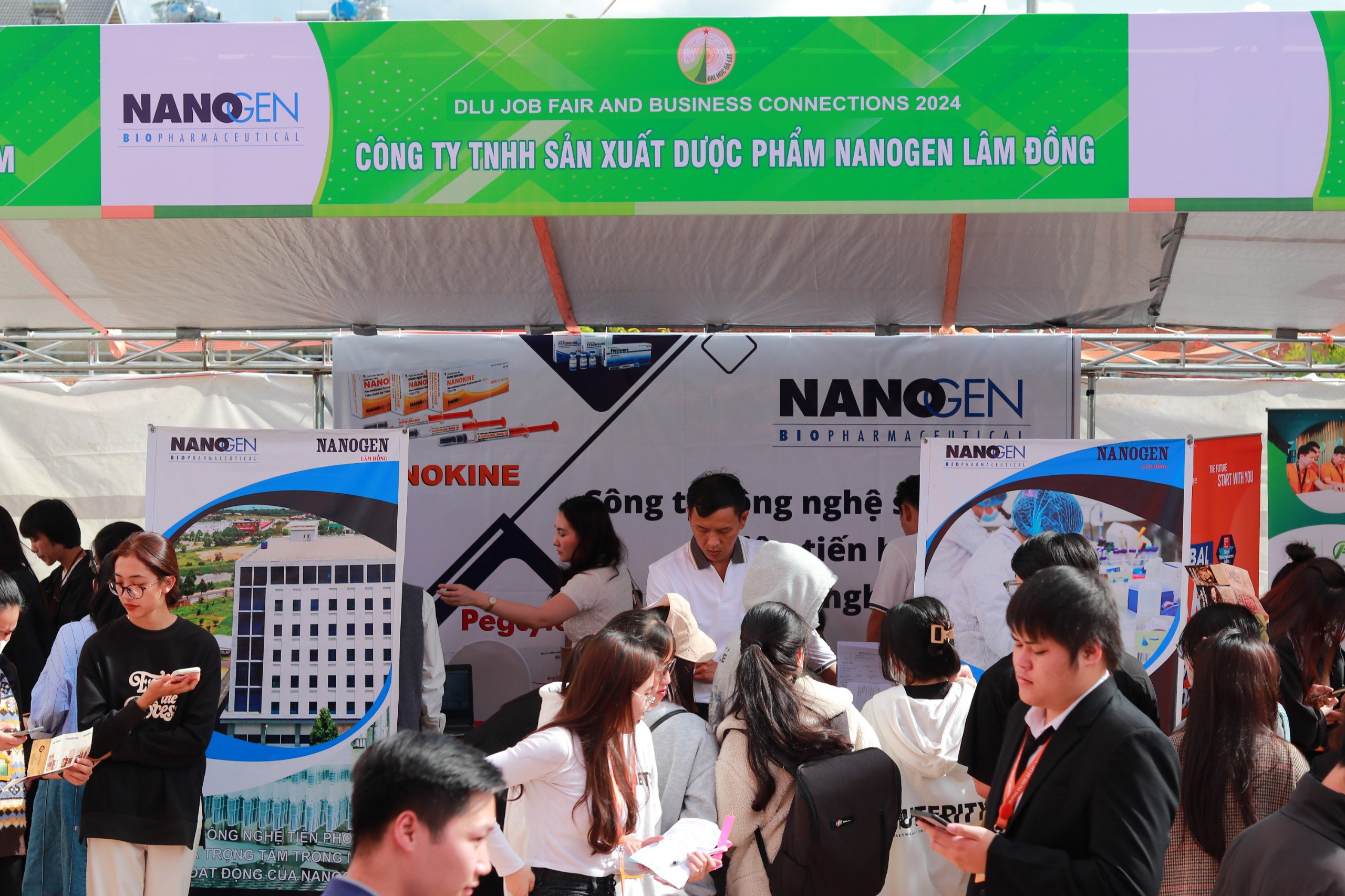 The Nanogen’s booth grabbed the attention of students.